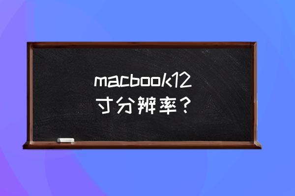 macbook12寸16款 macbook12寸分辨率？