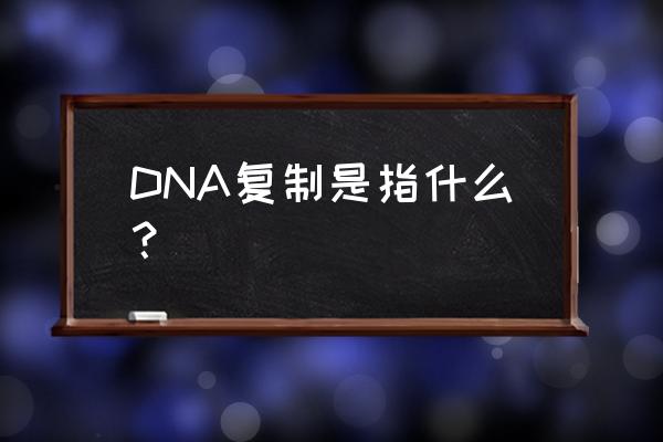 dna复制是指什么的过程 DNA复制是指什么？