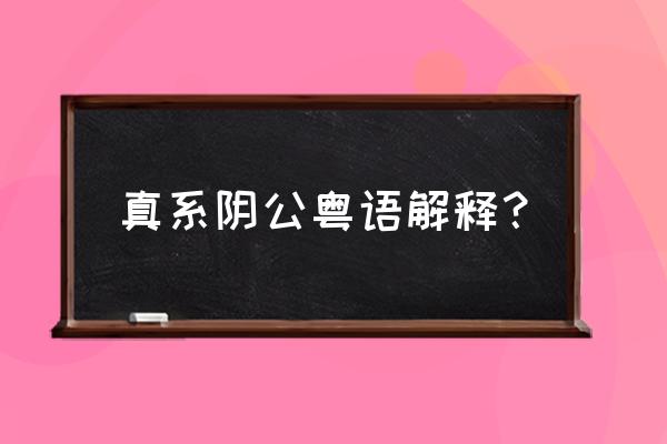 阴功 白话什么意思 真系阴公粤语解释？