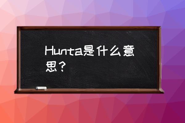 hunta是什么系列 Hunta是什么意思？