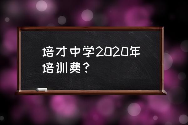 广州培才高级中学好不好 培才中学2020年培训费？