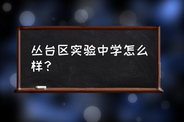河北省邯郸市实验中学 丛台区实验中学怎么样？