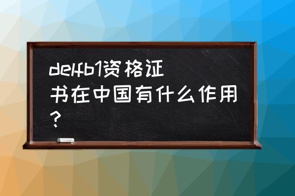 delf考试 delfb1资格证书在中国有什么作用？
