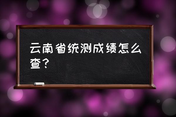 云南省统测英语试卷2022 云南省统测成绩怎么查？