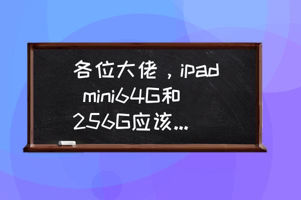 ipad mini 256g wifi版官网售价 各位大佬，ipad mini64G和256G应该选哪个好？