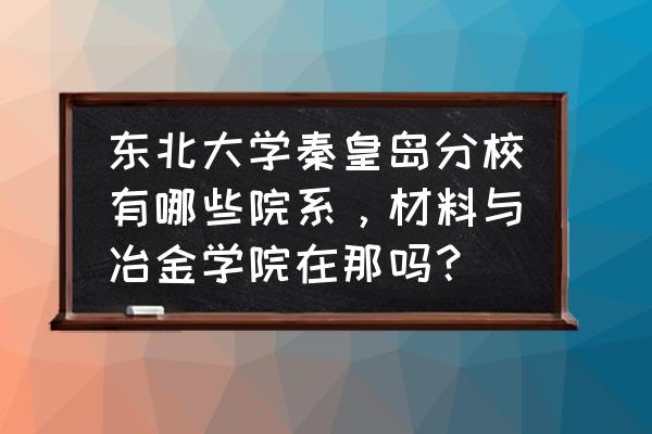 秦皇岛职业技术学院外语系怎么样 东北大学秦皇岛分校有哪些院系，材料与冶金学院在那吗？